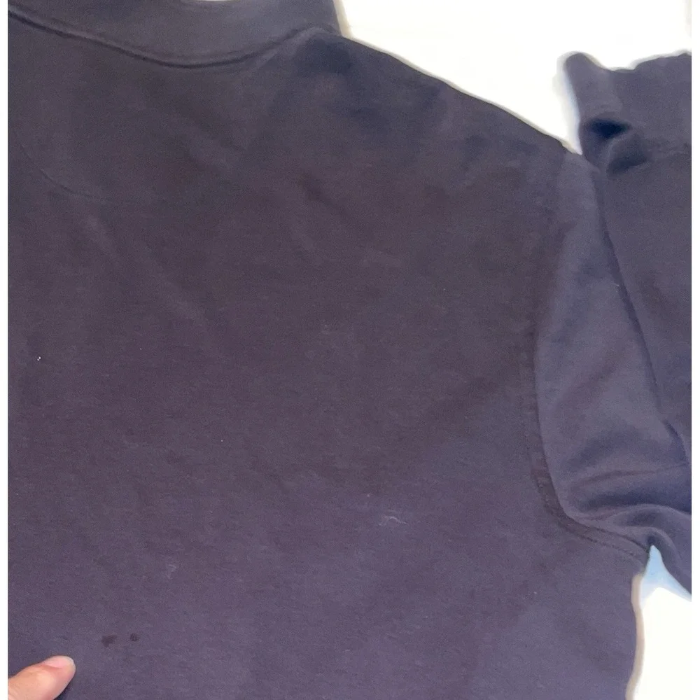 Ted Baker Mens 2XL Black Quarter Zip Textured Long Sleeve Pullover Sweater